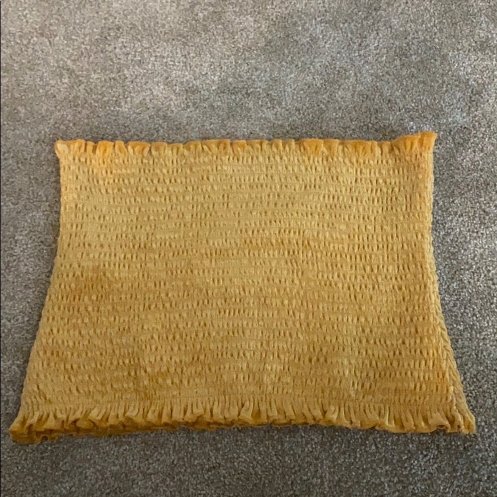 hollister gold tube top!!